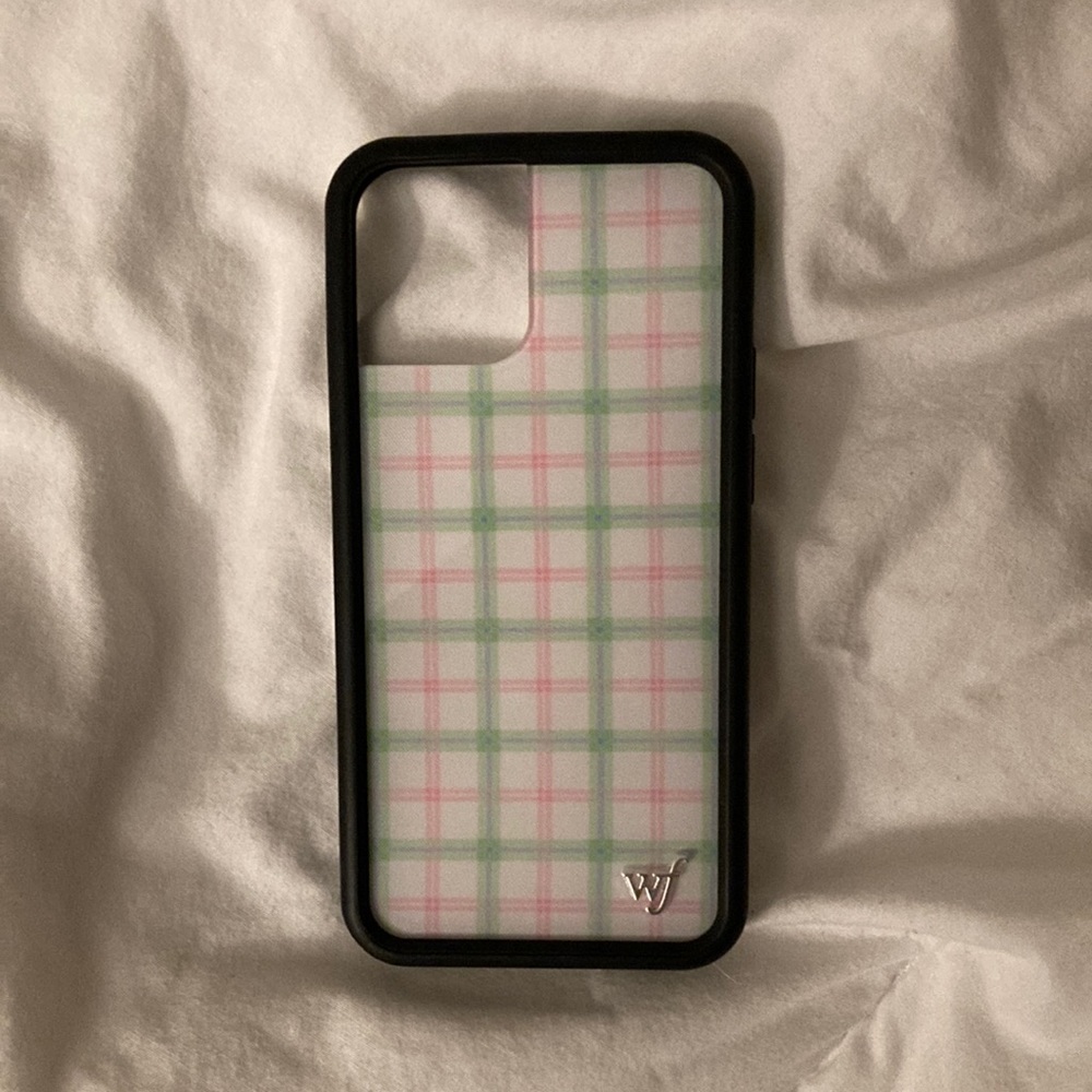 Wildflower iPhone 12 mini case plaid